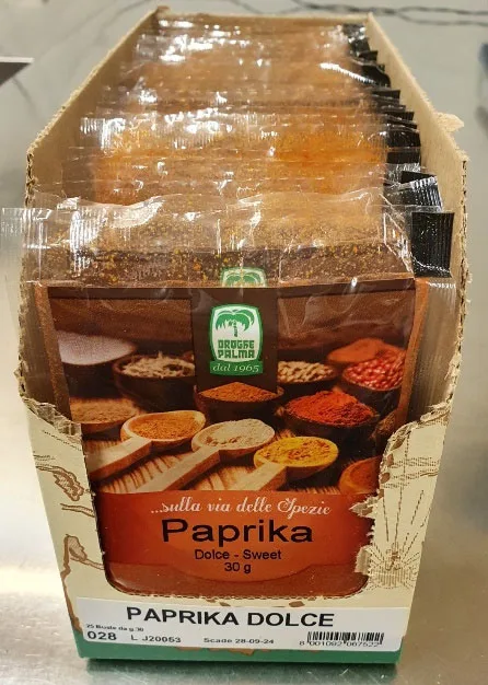 Immagine 2 del prodotto SCATOLE DA 25 BUSTINE DI PAPRIKA DOLCE POLVERE g. 30
