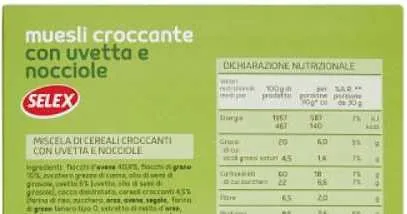 Immagine 3 del prodotto MUESLI CROCCANTE CON UVETTA E NOCCIOLE