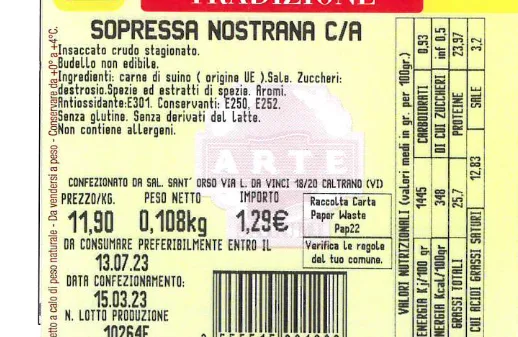 Immagine del prodotto SOPRESSA NOSTRANA C/A