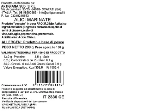 Immagine 2 del prodotto ALICI MARINATE IN VASCHETTE SOTT'OLIO