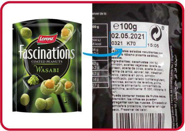 Immagine 1 del prodotto Fascinations Coated Peanuts Wasabi 100g