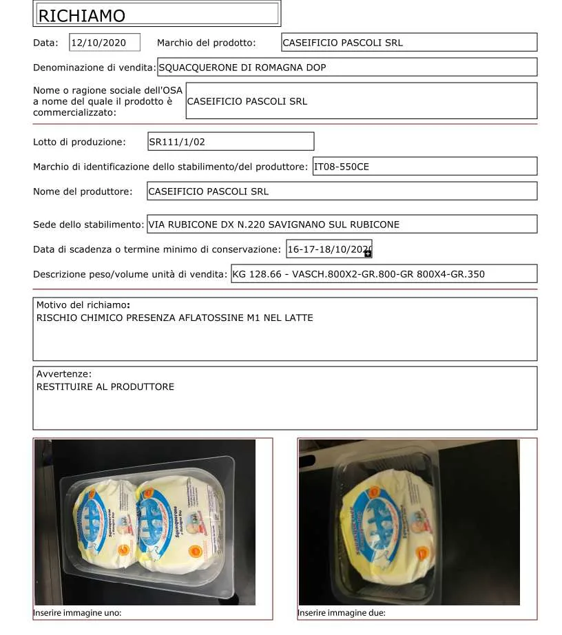 Immagine del prodotto Squacquerone di Romagna DOP