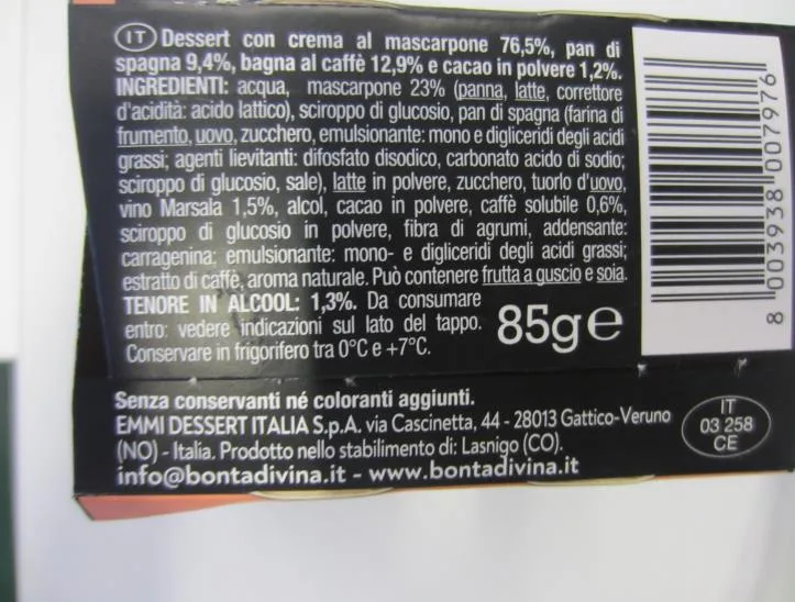 Immagine 1 del prodotto Tiramisu al Caffe' Bontà Divina