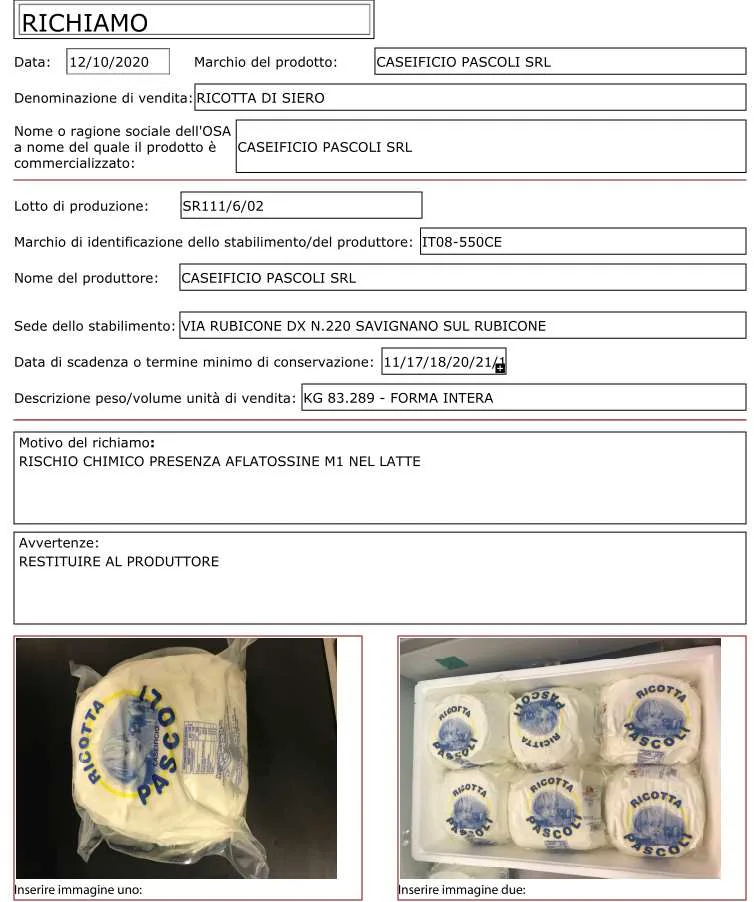Immagine del prodotto Ricotta di siero