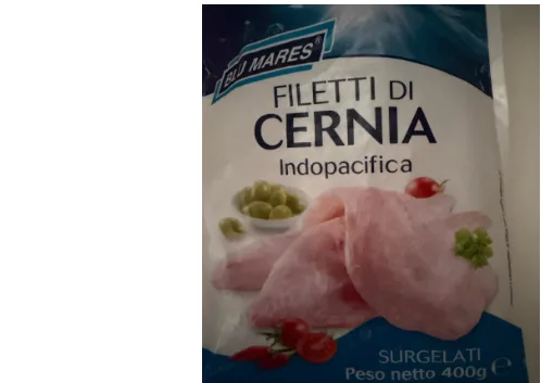 Confezione di Filetti di cernia indopacifica surgelati