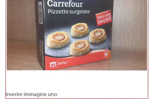 Confezione di Pizzette crude di pasta sfoglia surgelate