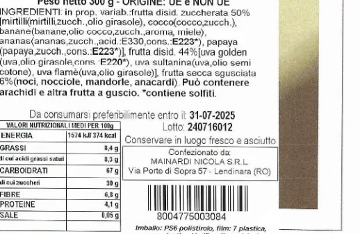 Immagine 2 del prodotto MIX FRUTTASECCA E DISIDRATATA