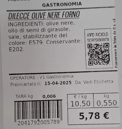 Immagine 1 del prodotto OLIVE NERE AL FORNO DILECCE