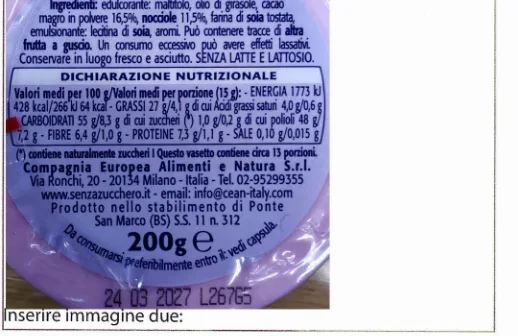 Immagine 2 del prodotto CREMA DA SPALMARE AL CACAO MAGRO E NOCCIOLE