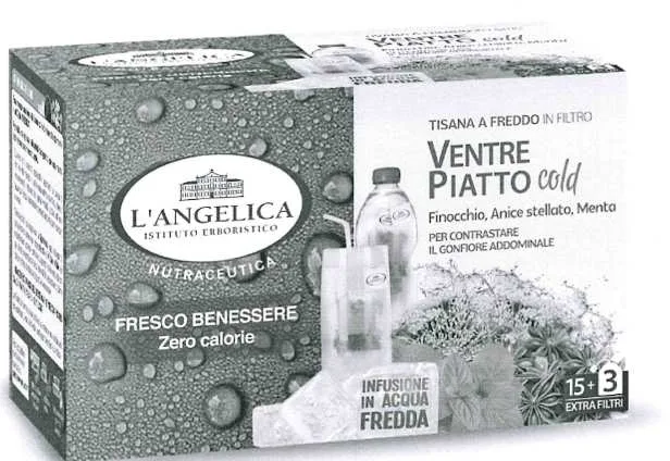 Confezione di Tisana a freddo in filtro VENTRE PIATTO COLD - L'ANGELICA ISTITUTO ERBORISTICO