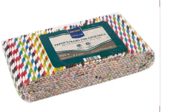 Immagine del prodotto 500 cannucce carta 14,5x6 cm mp; 500 cannucce carta 19,7x6 cm mp