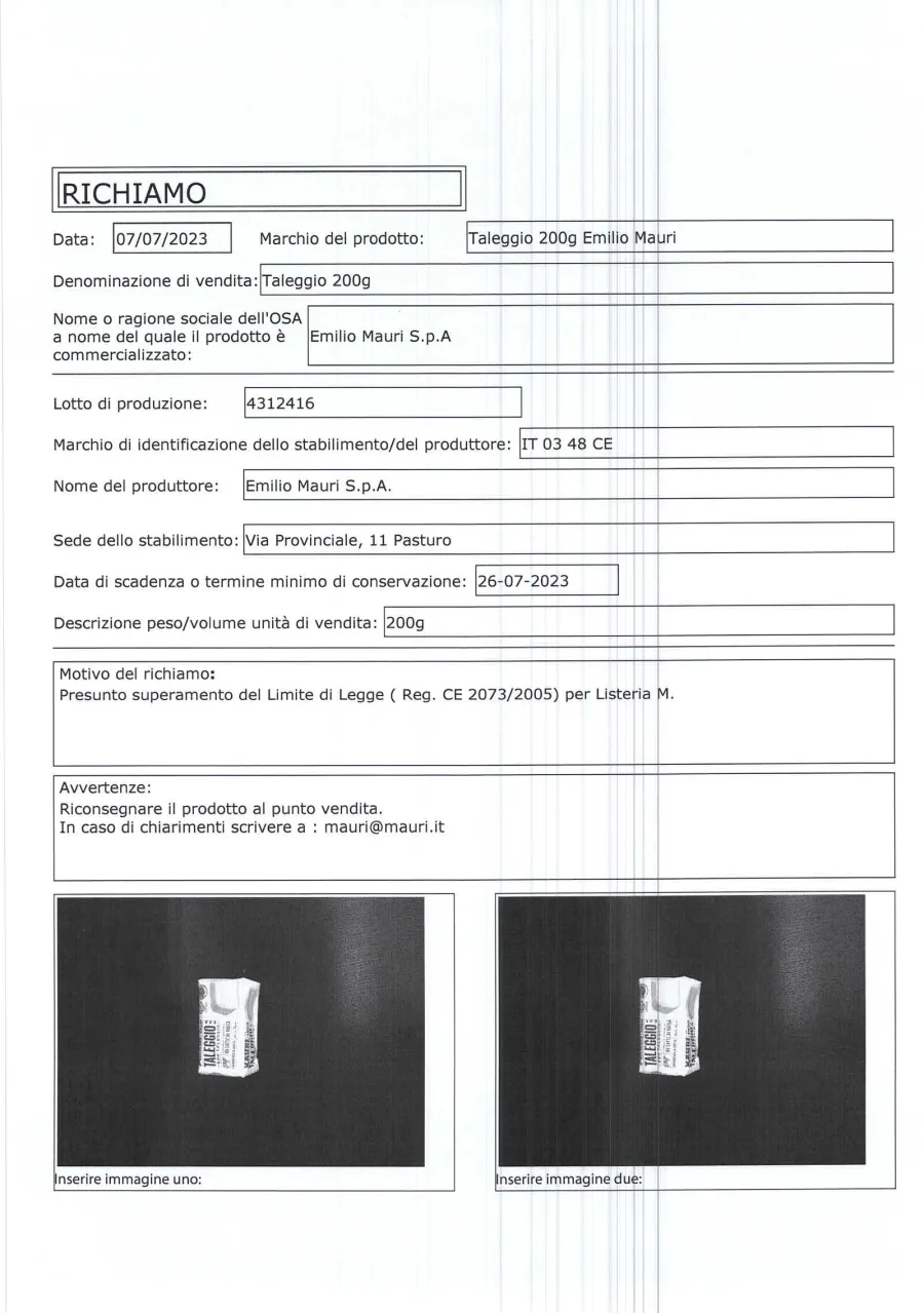 Immagine del prodotto Taleggio 200g