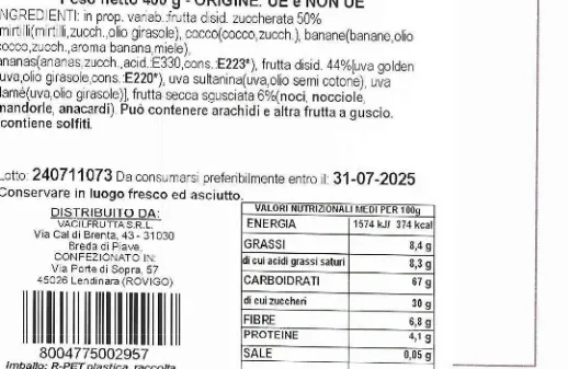 Immagine 2 del prodotto MIX FRUTTA SECCA E DISIDRATATA