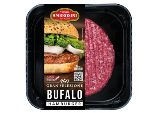 Immagine 1 del prodotto HAMBURGER DI BUFALO - 170g skin