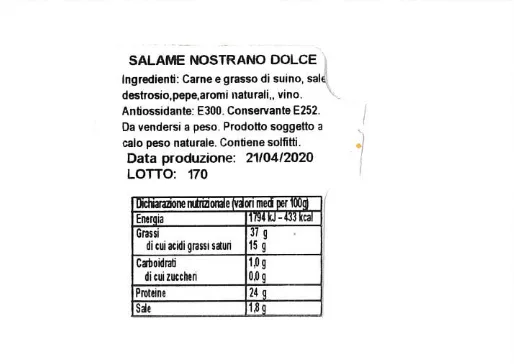 Immagine 2 del prodotto SALAME NOSTRANO DOLCE CON AGLIO