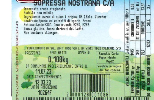 Immagine del prodotto SOPRESSA NOSTRANA C/A