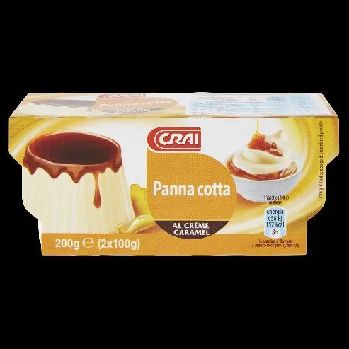 Confezione di PANNA COTTA AL CREME CARAMEL UHT