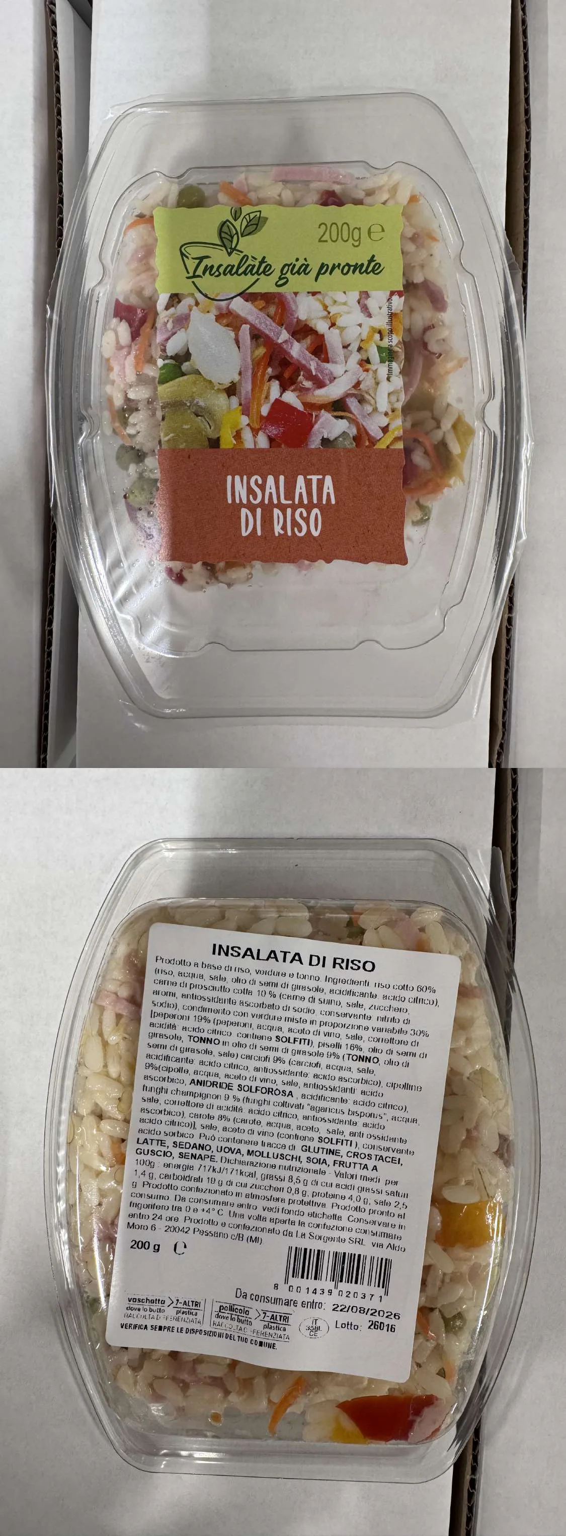 Confezione di Insalata di riso