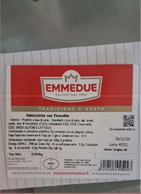 Immagine 2 del prodotto Salsicciotta con finocchio ¿ COD 5