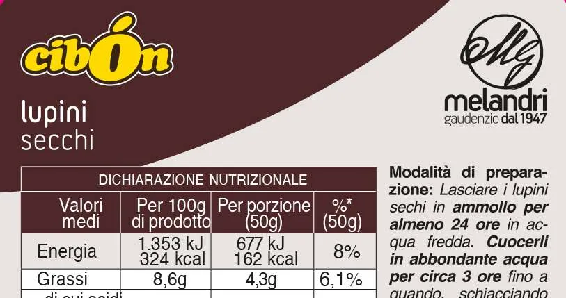 Confezione di LUPINI SECCHI conf.500g