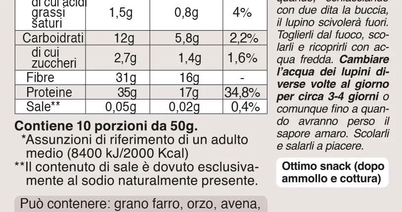 Immagine 2 del prodotto LUPINI SECCHI conf.500g
