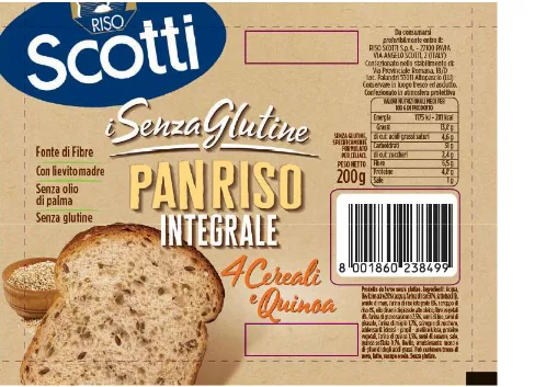 Immagine del prodotto PANRISO INTEGRALE 4 CEREALI E QUINOA - 200g