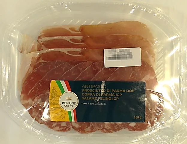 Immagine 1 del prodotto Antipasto Parma DOP IGP100 gr(Antipasto prosciutto di ParmaDOP-Coppa di Parma IGP-Salame Felino IGP)