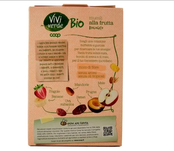 Immagine 1 del prodotto MUESLI ALLA FRUTTA BIO VIVEREVERDE COOP SCATOLA g. 375