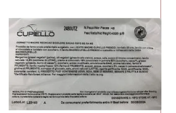 Immagine del prodotto 2480UTZ CORNETTO MADRE RECACAO BICOLORE CACAO RSPO SG RA MB 48pz