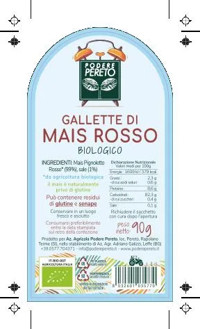 Confezione di Gallette mais rosso biologico 90g