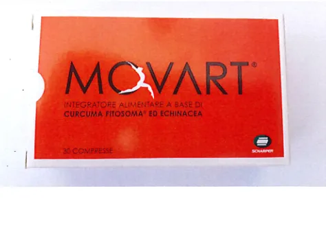 Confezione di Movart- integratore alimentare a base di curcuma fitosoma ed echinacea
