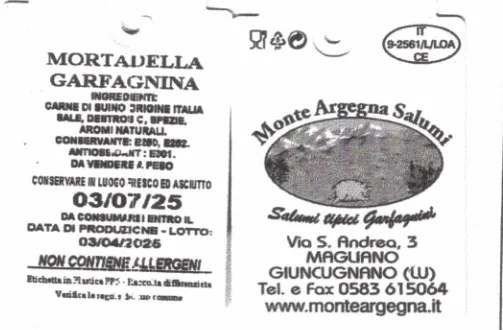 Immagine 1 del prodotto MONDIOLA/MORTADELLA GARFAGNINA
