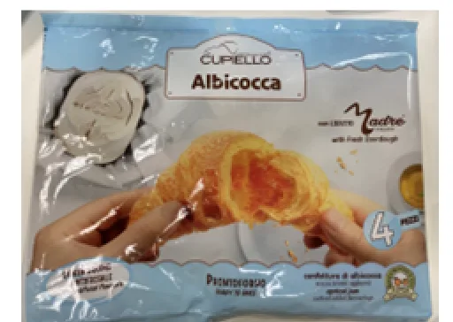Immagine 1 del prodotto 2712 CORNETTO CURVO CONFETTURA ALBICOCCA RSPO SG 24pz 2040g (4pz x 6bu da 340g)
