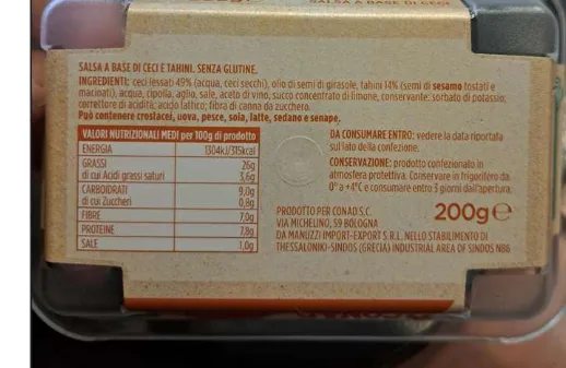 Immagine 2 del prodotto Hummus salsa a base di ceci e tahini