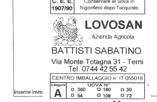 Immagine 1 del prodotto LOVOSAN - AZ. AGR. BATTISTI SABATINO