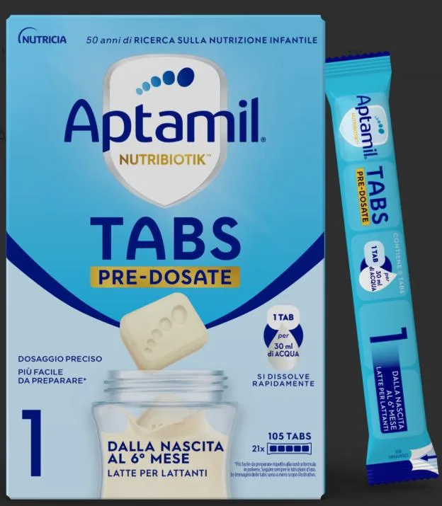 Confezione di Latte per Lattanti in polvere compressa