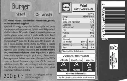 Immagine 2 del prodotto Burger vegani con verdure