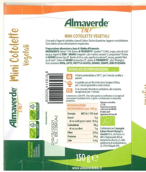 Immagine 1 del prodotto Mini Cotolette Vegetali