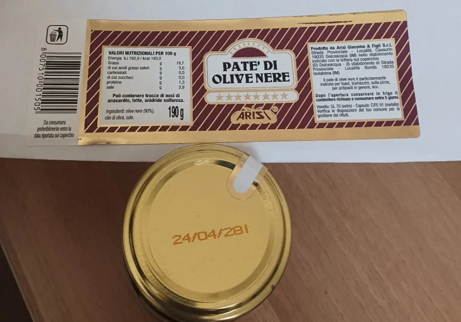 Immagine del prodotto patè di olive nere