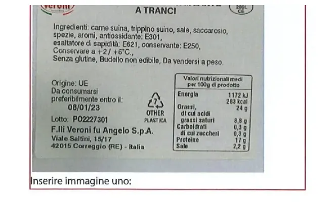 Confezione di Mortadella Supergigante a tranci lotto PO2227301