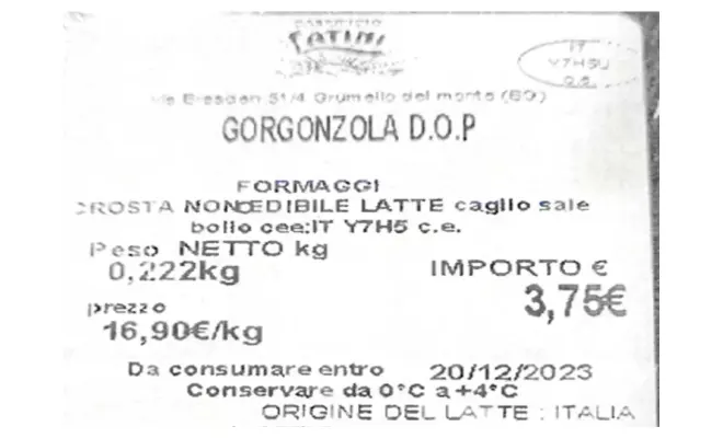 Confezione di Gorgonzola DOP