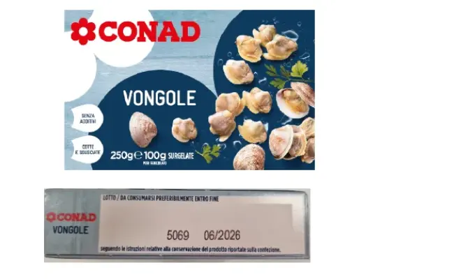Confezione di VONGOLE SURGELATE 250G
