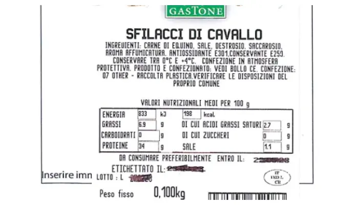 Confezione di Sfilaccio di cavallo 100g