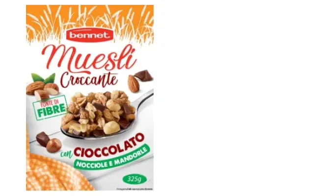 Confezione di MUESLI CROCCANTE CON CIOCCOLATO, NOCCIOLE E MANDORLE