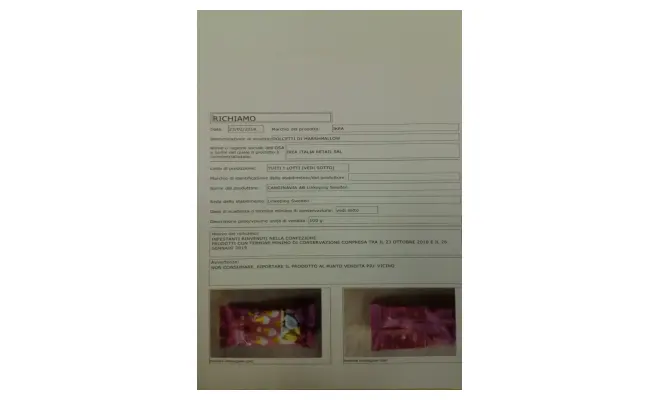 Confezione di dolcetti di marshmallow