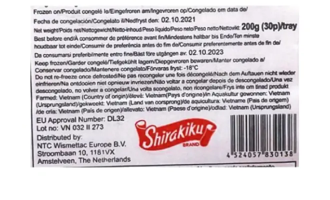 Confezione di Vannamei Shrimp - SUSHI EBI 4L - Mazzancolle tropicali congelate -