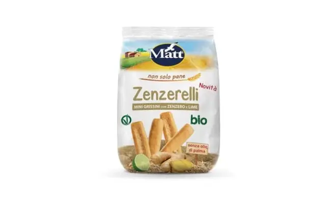 Confezione di Matt non solo pane Zenzerelli bio - grissini con zenzero e lime bio