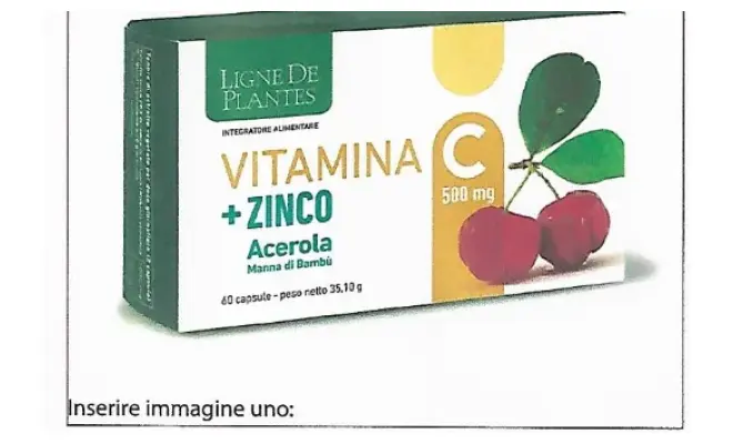 Confezione di Vitamina C 500 mg + Zinco acerola e Manna di Bambù 60 cps