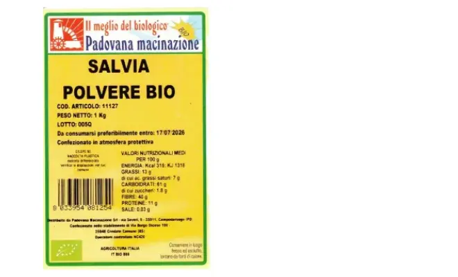 Confezione di Salvia Polvere Bio