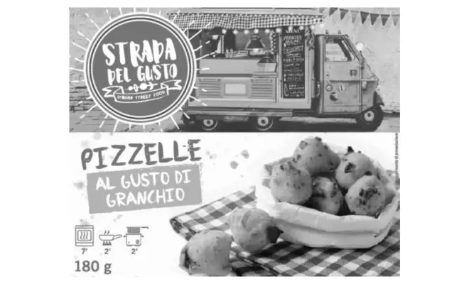 Confezione di Pizzelle al gusto granchio